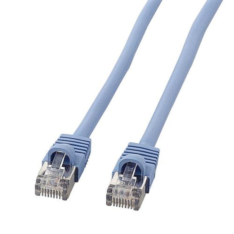 エスコ EA764B-517 10mLANケーブル(CAT5e/ノイズシールド処理/ブルー) 1個(ご注文単位1個)【直送品】