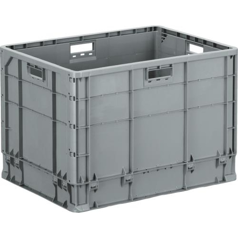 エスコ EA506AF-142 670x503x473mm/136L軽量コンテナ(ライトグレー) 1個（ご注文単位1個）【直送品】