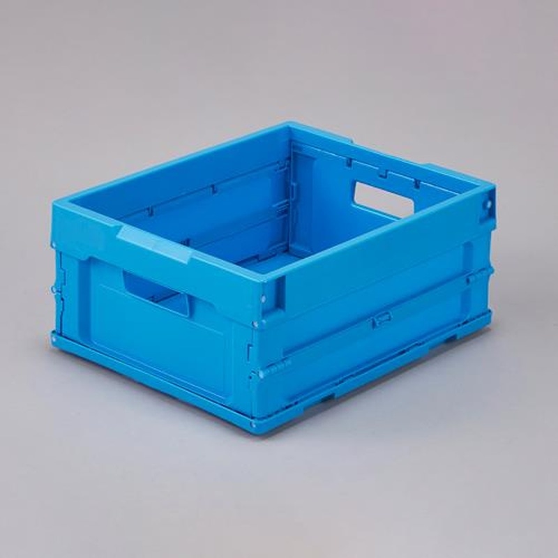 エスコ EA506AA-48 380x305x169mm/15.1L折畳コンテナ(青) 1個(ご注文単位1個)【直送品】