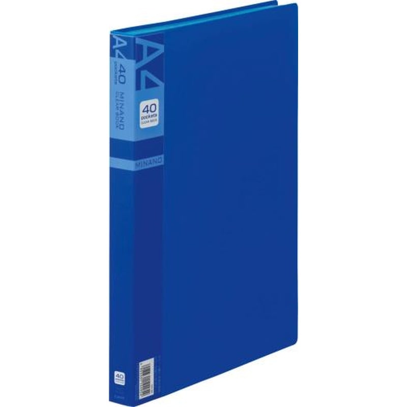 エスコ EA762CC-72 A4/S型クリアーブック(40枚/青) 1個（ご注文単位1個）【直送品】