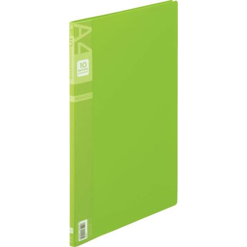 エスコ EA762CC-63 A4/S型クリアーブック(10枚/緑) 1個（ご注文単位1個）【直送品】