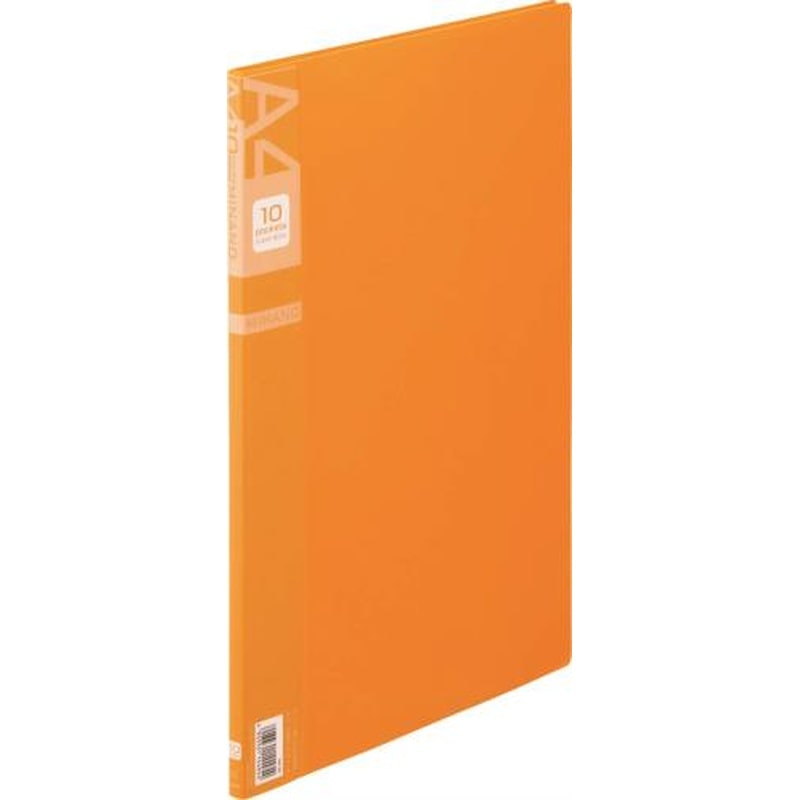 エスコ EA762CC-64 A4/S型クリアーブック(10枚/橙) 1個（ご注文単位1個）【直送品】
