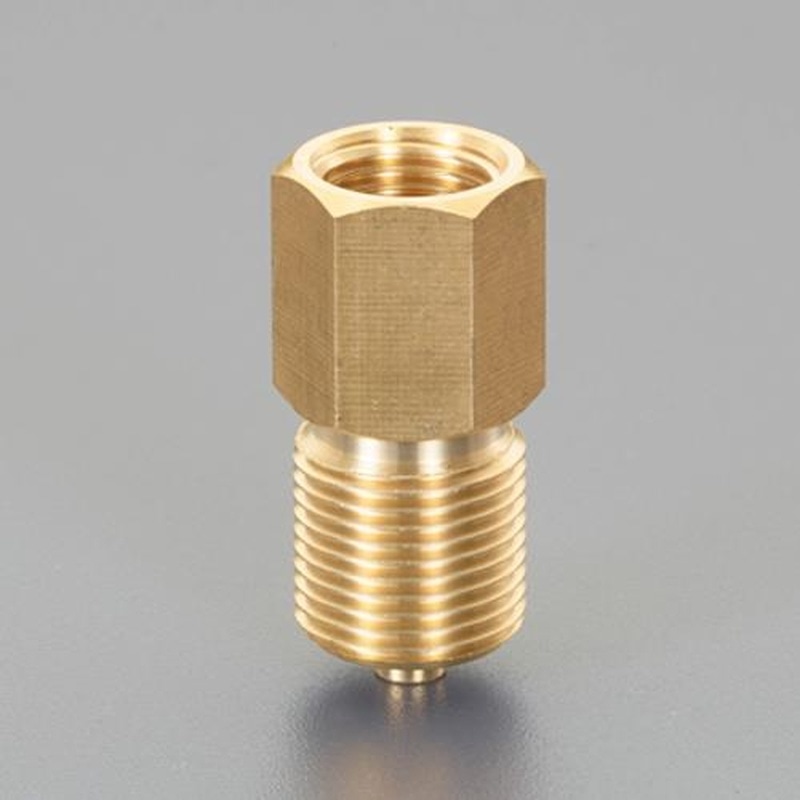 エスコ EA729HA-1 G1/4”xG3/8”ジョイント継手(圧力計用/黄銅) 1個(ご注文単位1個)【直送品】