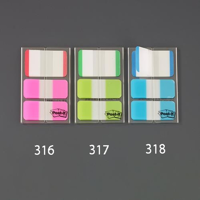 エスコ EA762GA-317 38x25mm/40x18mm粘着インデックス(10枚x3個/2色 1個(ご注文単位1個)【直送品】