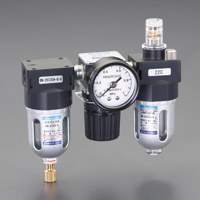 エスコ EA153CD-12A Rc1/4”F.R.L.ユニット 1個(ご注文単位1個)【直送品】