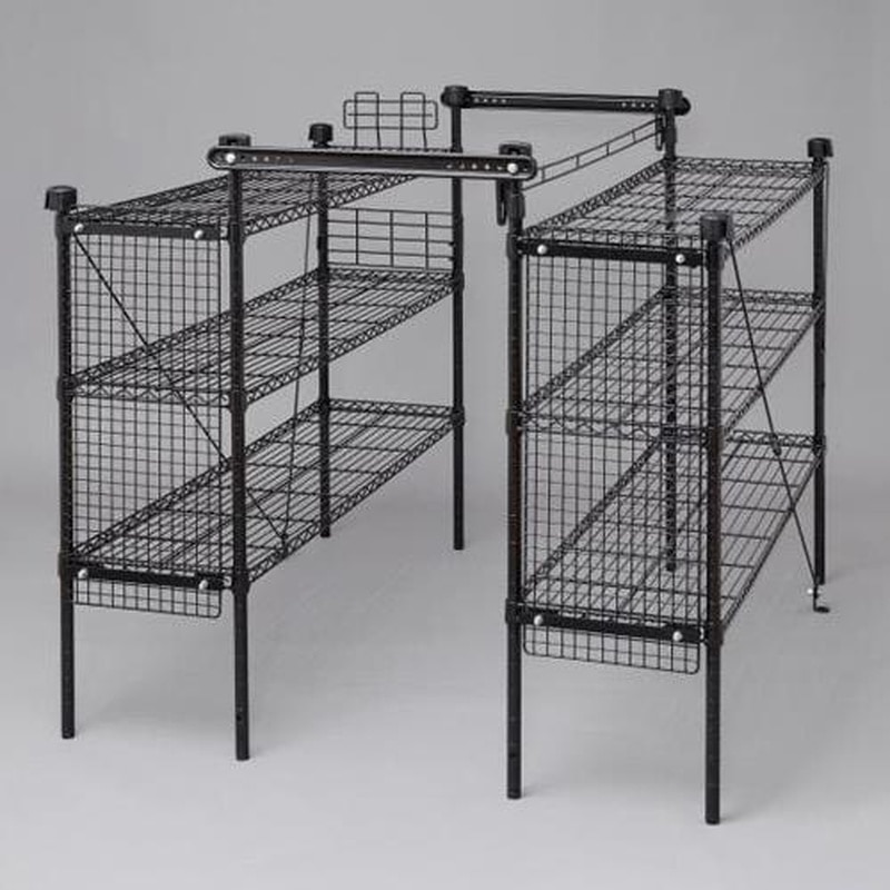 エスコ EA957-401 1446x1444x1219mm/2台3段車載ラック棚 1個(ご注文単位1個)【直送品】