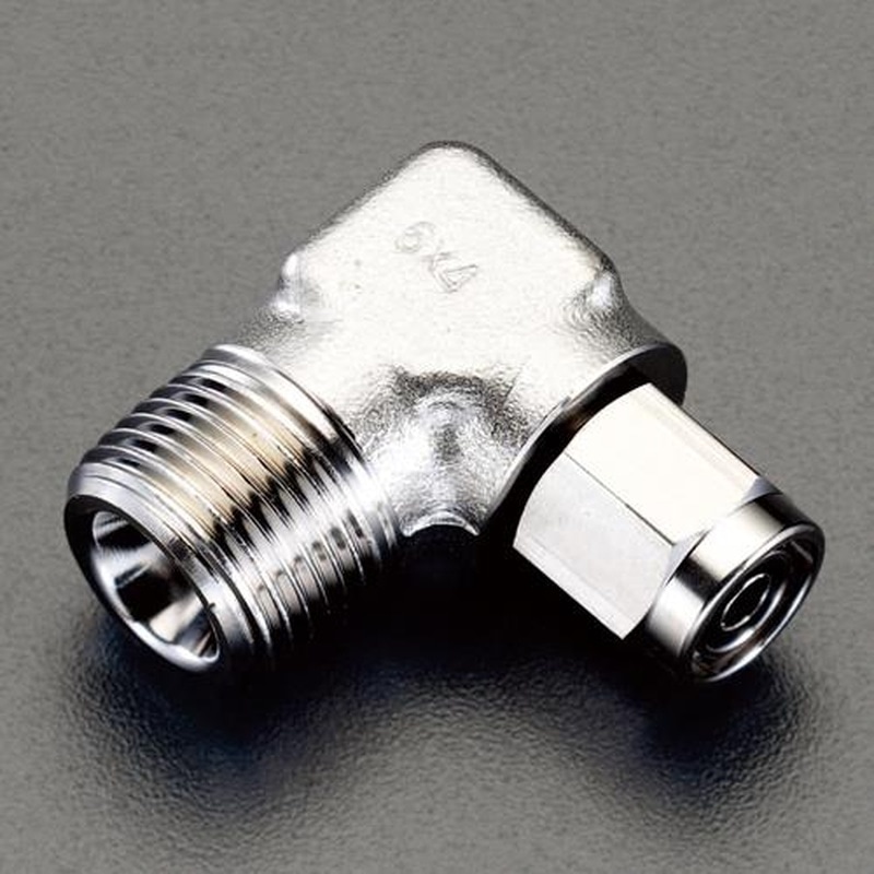 エスコ EA425FB-42A R1/4”x4mmユニオン(エルボ/ステンレス製) 1個(ご注文単位1個)【直送品】