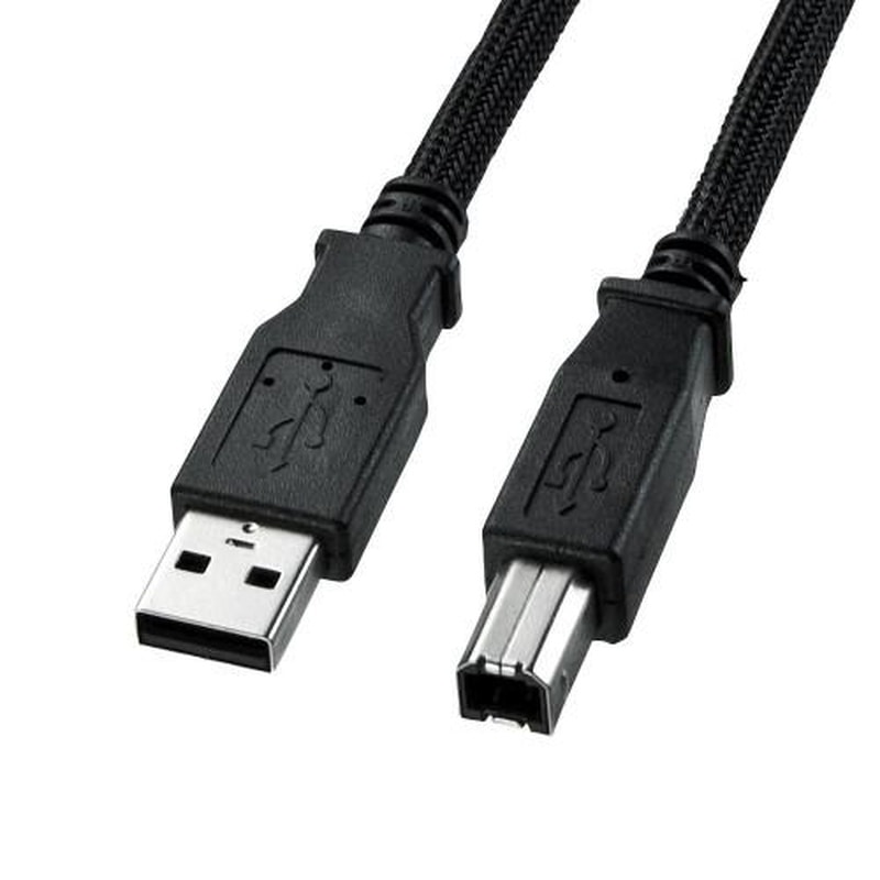 エスコ EA764AJ-124A 3.0mUSBケーブル(A-B/2.0対応/ナイロンメッシュ) 1個（ご注文単位1個）【直送品】