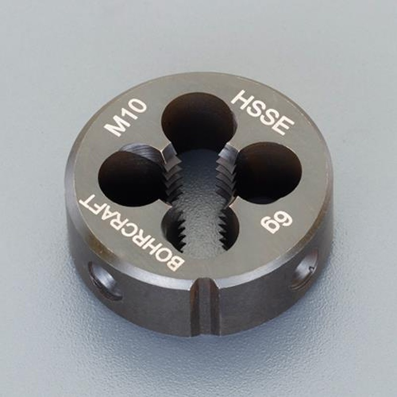 エスコ EA829JJ-4 M4x0.7/20mm丸ダイス(並目/Co-HSS) 1個(ご注文単位1個)【直送品】