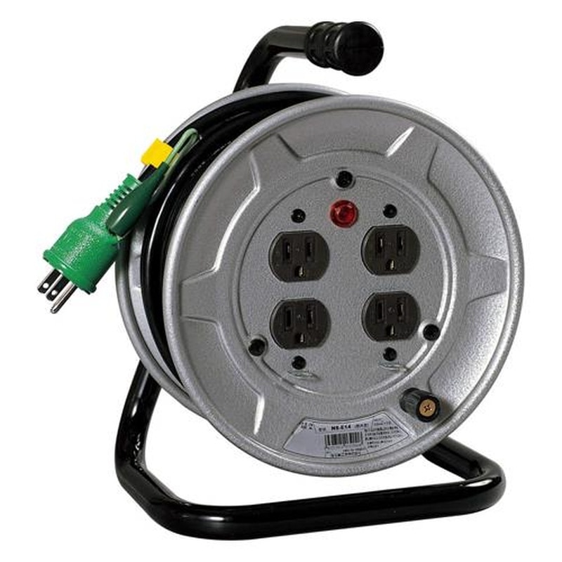エスコ EA815BH-3 AC125V/15A/10mコードリール(アース付) 1個(ご注文単位1個)【直送品】