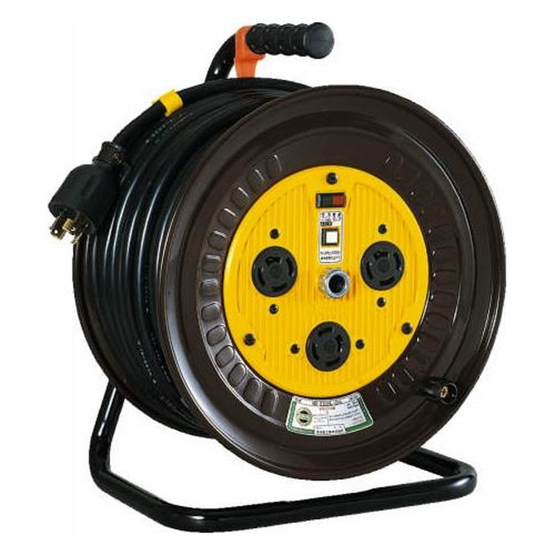 エスコ EA815DY-51 AC200V/20A/20mコードリール(三相・ロック式・アース付) 1個(ご注文単位1個)【直送品】