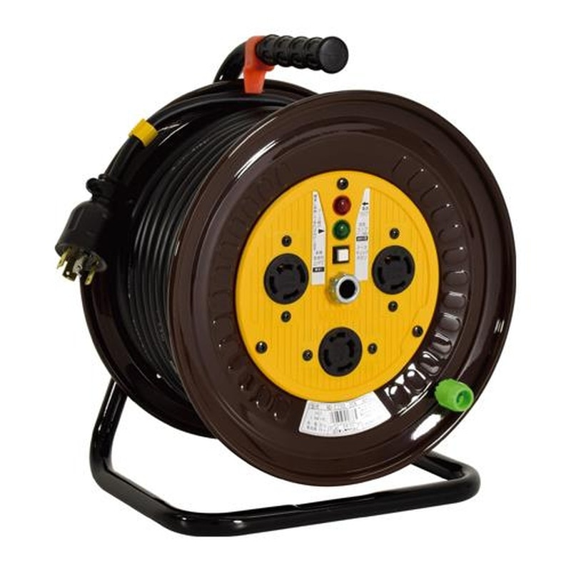 エスコ EA815DY-61 AC200V/20A/30mコードリール(三相・ロック式・アース付) 1個(ご注文単位1個)【直送品】