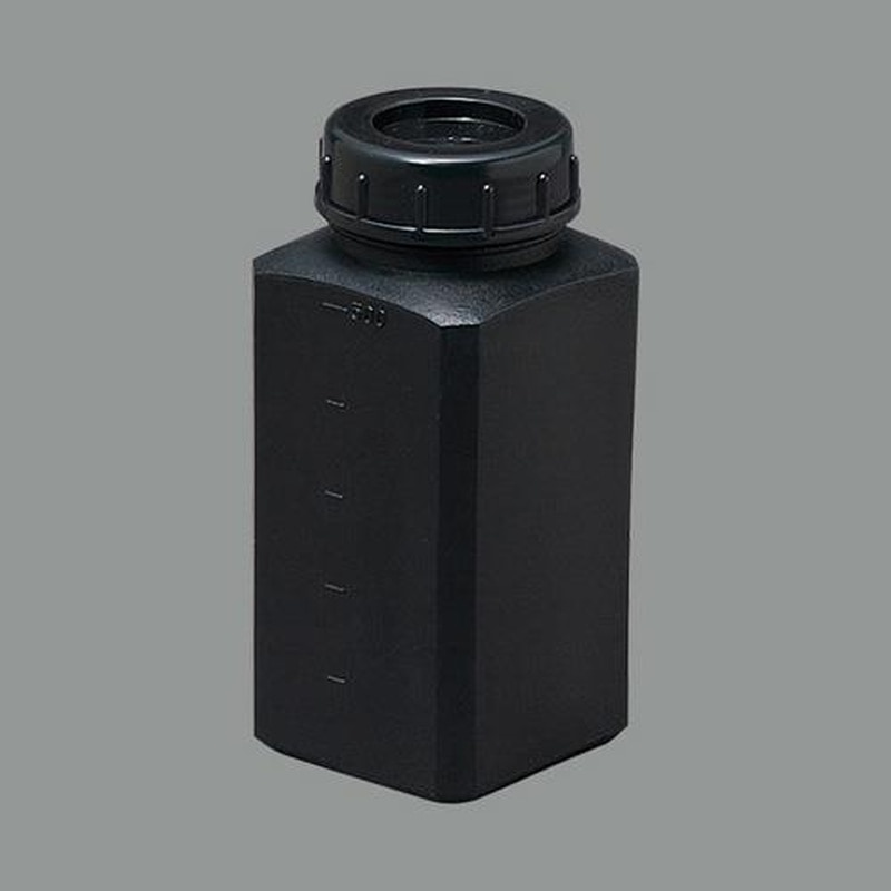 エスコ EA508AK-54 70x70x153mm/500ml角型ポリ容器(遮光) 1個(ご注文単位1個)【直送品】