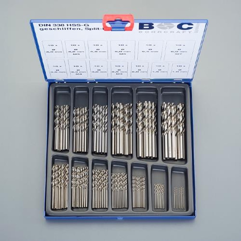 エスコ EA824FK-130 1.0-6.0mm/130本組ストレートドリル(HSS) 1個(ご注文単位1個)【直送品】