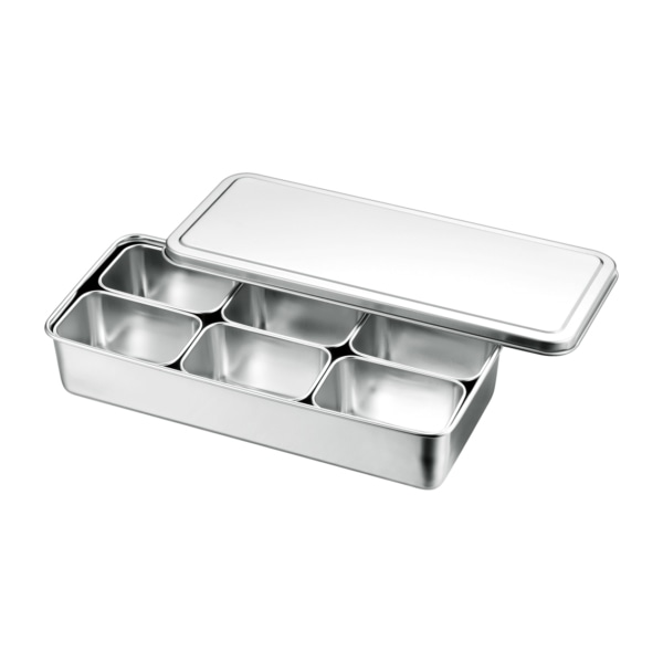 赤川器物製作所 AG 18-8 ミニ調味料入 6ヶ入 017020004 1個(ご注文単位1個)【直送品】