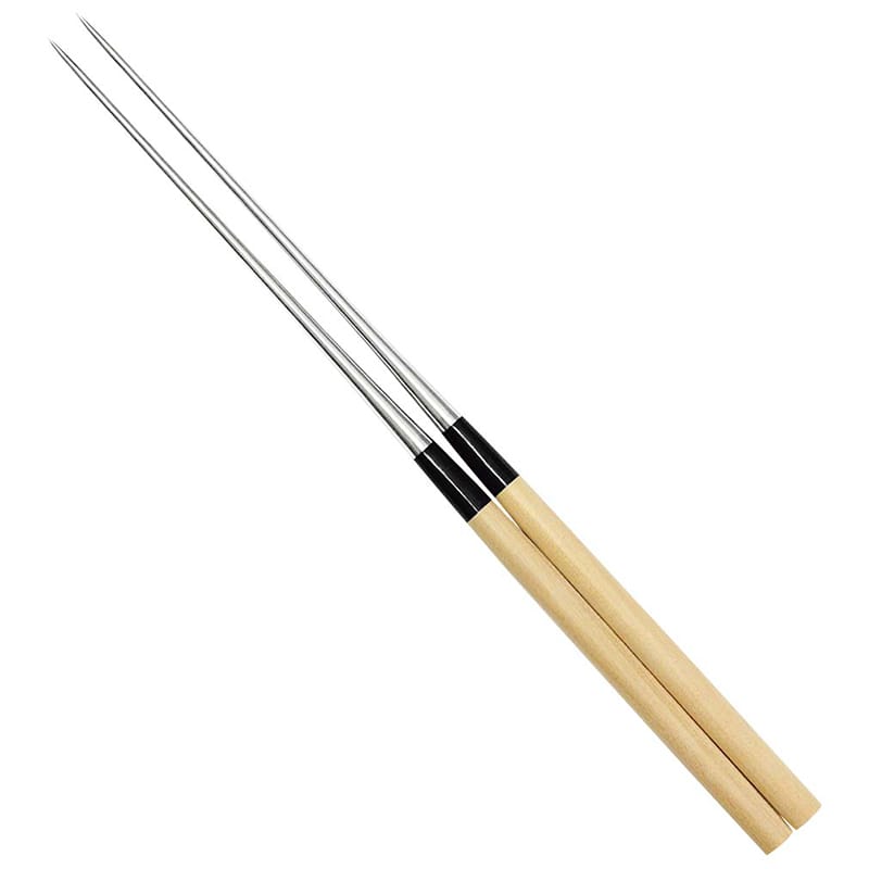 本焼ステンレス　朴柄盛箸　165mm NO.21016  1個（ご注文単位1個）【直送品】