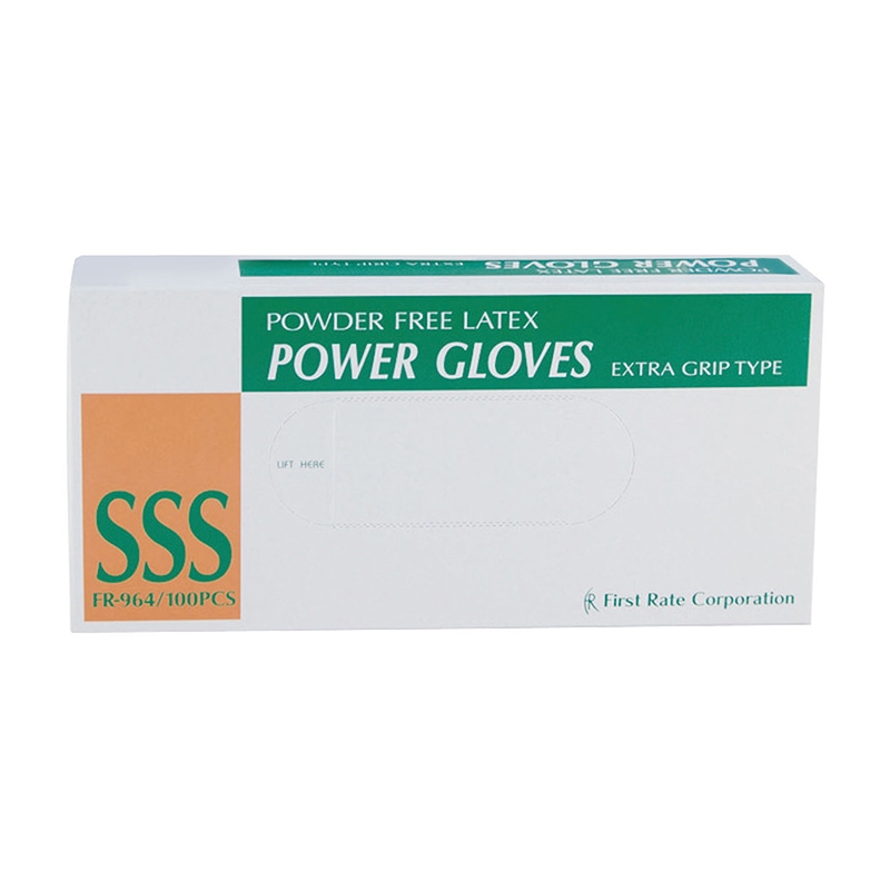 パワーグローブ　パウダー無 FR-964　SSS　100枚入  10個/箱（ご注文単位1箱）【直送品】