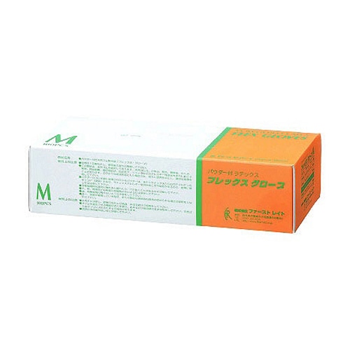 フレックスグローブ　パウダー付 FR-942　M　100枚入  1個（ご注文単位10個）【直送品】
