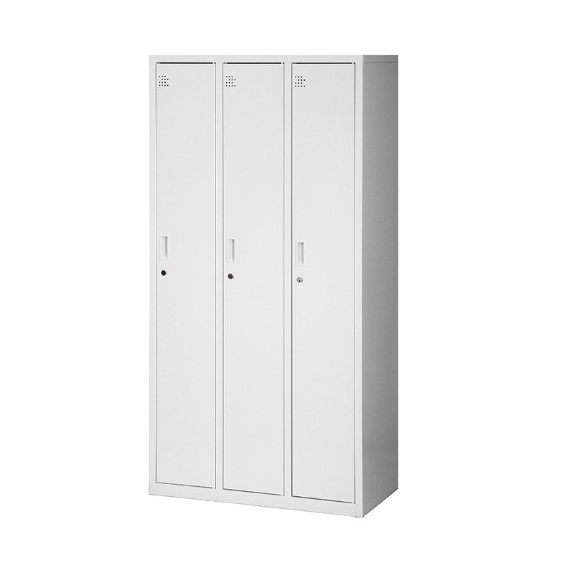 スチールロッカー 3人用 ホワイト 1台(ご注文単位1台)【直送品】