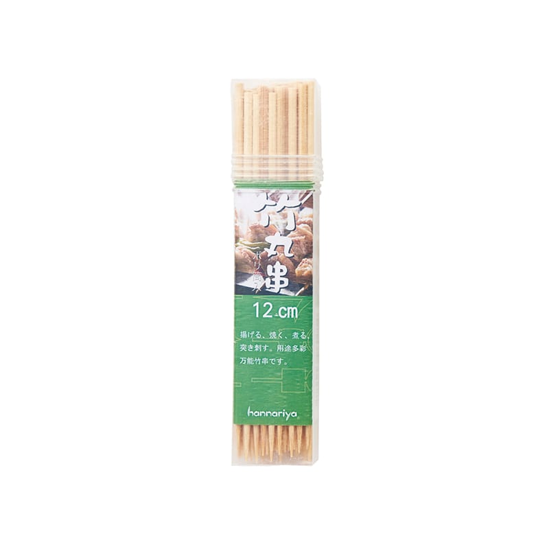 神堂 竹丸串　ポリ筒入 12cm 06124 100本/パック（ご注文単位10パック）【直送品】