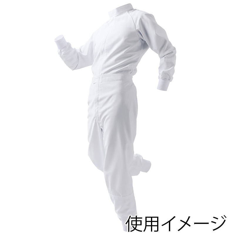 住商モンブラン(株) DF8901-2_4L オーバーオール 男女兼用長袖 4L 白 1枚(ご注文単位1枚)【直送品】