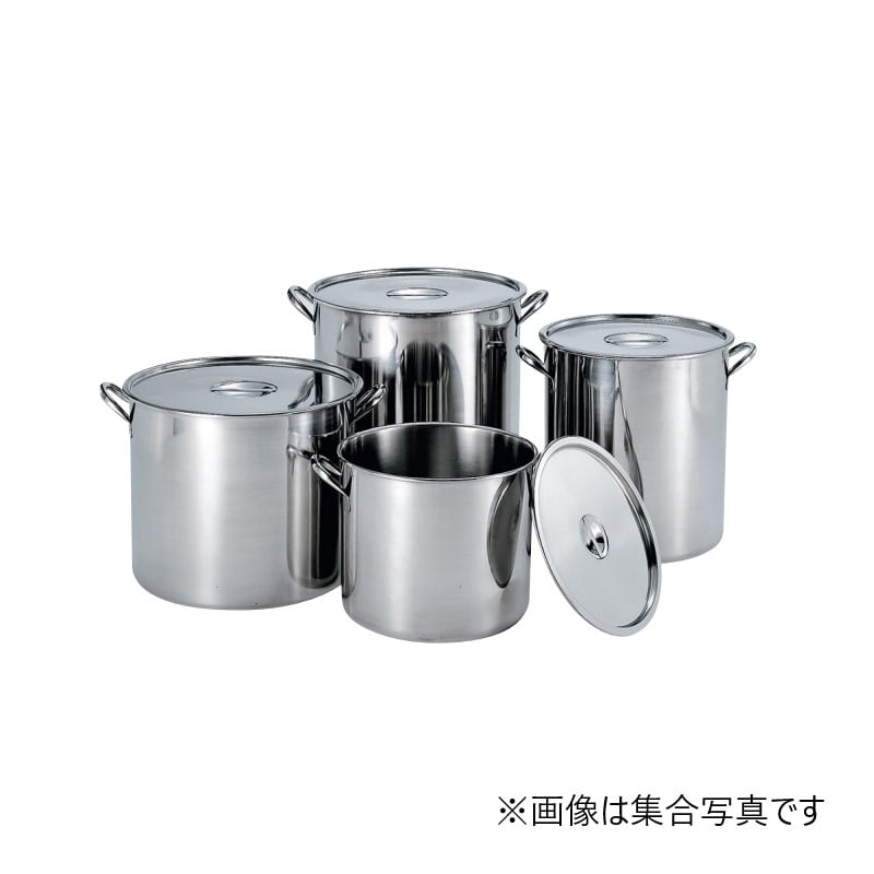 スギコ産業 18-8 ストックポット φ350×H349mm SA0597-SH-2025-33 1個（ご注文単位1個）【直送品】