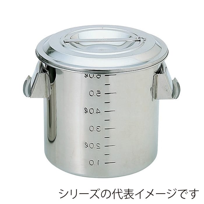 スギコ産業 18-8深型キッチンポット 目盛付 手付 70L SA0679-SH-4645 1個(ご注文単位1個)【直送品】