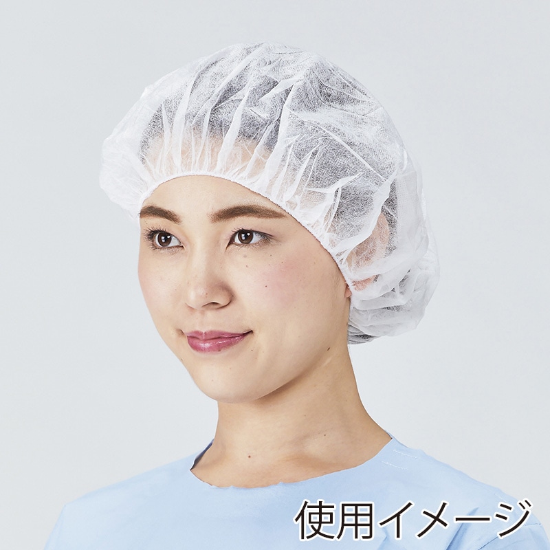 メディテックジャパン メディカルキャップ21 フリーサイズ PP-21W ホワイト 100枚/箱(ご注文単位10箱)【直送品】