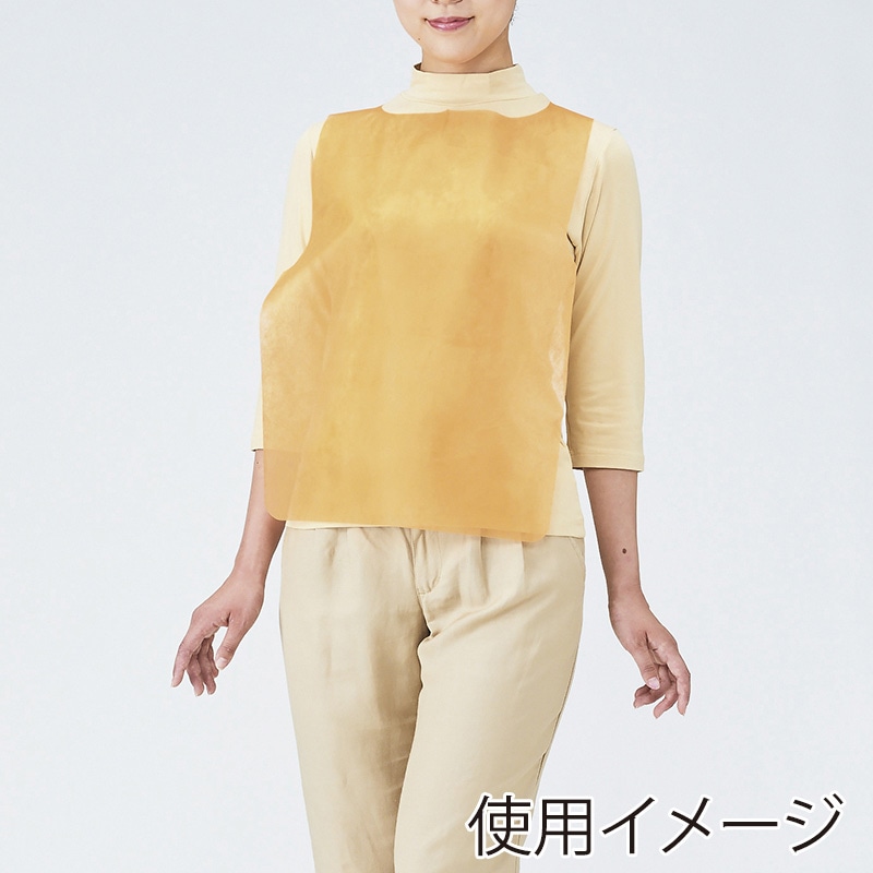 メディテックジャパン エプロン(A)平 フリーサイズ SE-OR オレンジ 50枚/袋(ご注文単位40袋)【直送品】