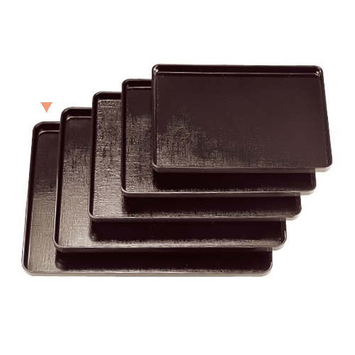 若泉漆器 地布目長手盆 溜 尺5寸 B-5-81 1個(ご注文単位1個)【直送品】