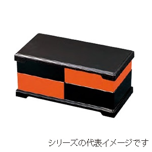 若泉漆器 ファンシー松花堂 中子 黒内黒1ヶ C-1-86 1個(ご注文単位1個)【直送品】