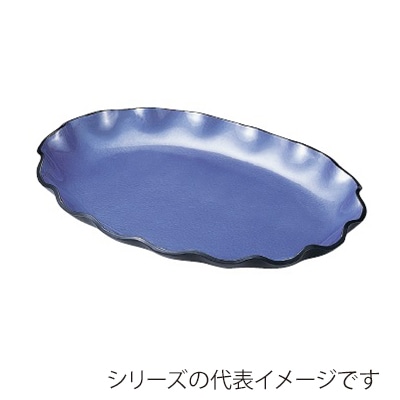 若泉漆器 小判バイキング皿　朱内色紙金箔　尺3寸S・H塗  M-12-9 1個（ご注文単位1個）【直送品】