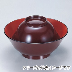 若泉漆器 4寸彩多用椀　吟朱内朱  W-2-41 1個（ご注文単位1個）【直送品】