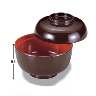 若泉漆器 洸琳椀 溜内朱 W-6-85 1個(ご注文単位1個)【直送品】