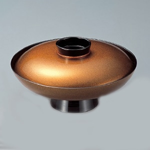 若泉漆器 8寸盛込椀 金梨地つば黒 仕切別 W-7-16 1個(ご注文単位1個)【直送品】