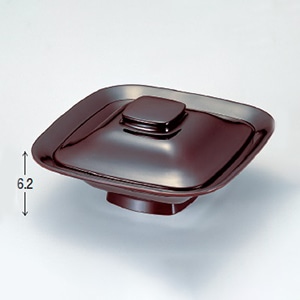 若泉漆器 7寸角煮物椀 溜 W-7-21 1個(ご注文単位1個)【直送品】