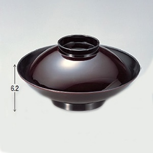 若泉漆器 耐熱天下椀 溜つば黒 W-7-25 1個(ご注文単位1個)【直送品】