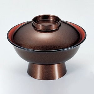 若泉漆器 7寸大名型丼椀 梨地内朱 W-7-31 1個(ご注文単位1個)【直送品】