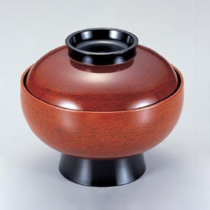 若泉漆器 6寸高砂椀 後藤塗つば黒 W-7-32 1個(ご注文単位1個)【直送品】