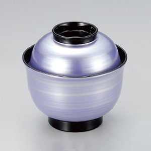若泉漆器 3.3寸美里吸椀　紫かすみ  W-8-43 1個（ご注文単位1個）【直送品】