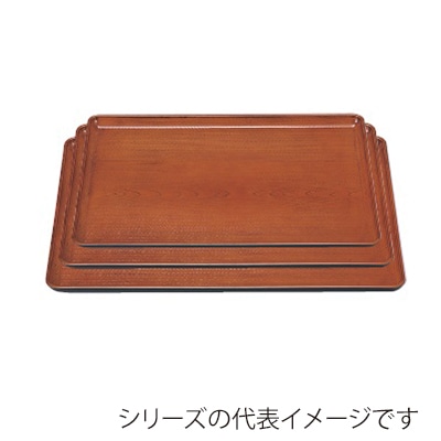 若泉漆器 一休木目盆　栃　尺5寸  1-58-41 1個（ご注文単位1個）【直送品】