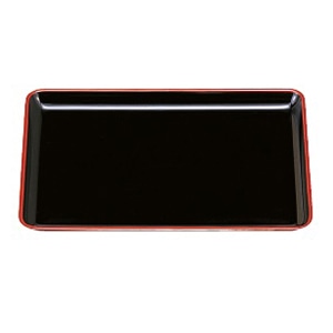 若泉漆器 領収盆　黒天朱 大 1-102-2 1個（ご注文単位1個）【直送品】
