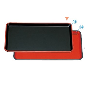 若泉漆器 ぜんざい盆 黒天朱 1-102-14 1個(ご注文単位1個)【直送品】