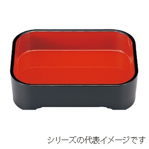 若泉漆器 尺1寸象足番重　黒内朱  1-120-2 1個（ご注文単位1個）【直送品】