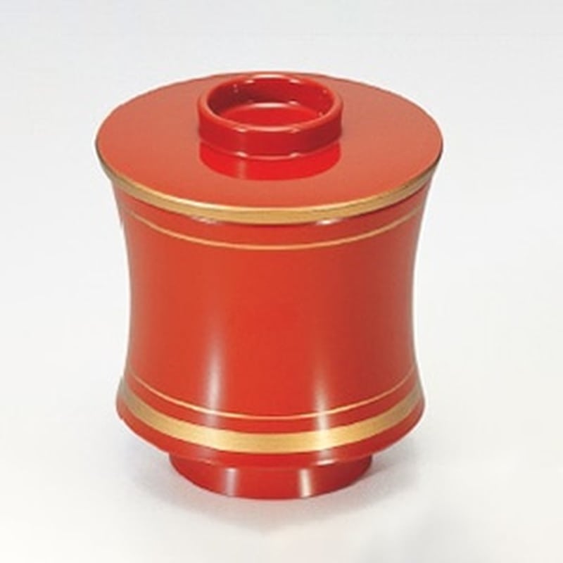 若泉漆器 糸巻小吸椀 朱金ひも 1-153-2 1個(ご注文単位1個)【直送品】