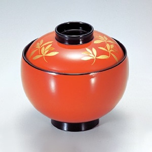 若泉漆器 布袋小吸椀　朱ランS・H塗  1-162-9 1個（ご注文単位1個）【直送品】