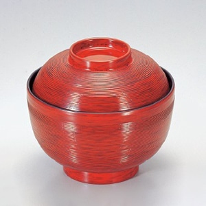 若泉漆器 玉子千筋椀　後藤塗  1-163-2 1個（ご注文単位1個）【直送品】