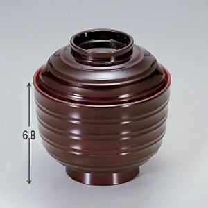 若泉漆器 駒筋小吸椀 溜内朱 1-180-3 1個(ご注文単位1個)【直送品】