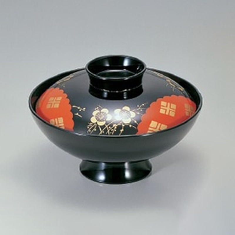 若泉漆器 4.5寸小槌吸椀　正方寺  1-184-16 1個（ご注文単位1個）【直送品】