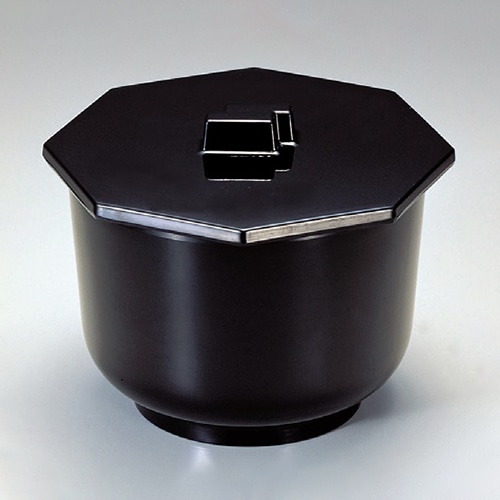 若泉漆器 飯器 黒 蓋 ST-16-1 1-191-17 1個(ご注文単位1個)【直送品】
